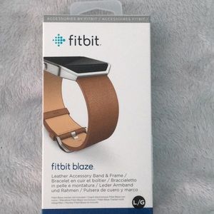 Fitbit blaze leather accessory band and frame